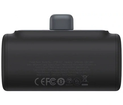 Powerbank BASEUS P10068306113-00, 5000mAh, 20W Type-C, Black - Imagine 5