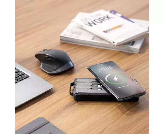PowerBank cu panou solar KRUGER & MATZ KM0910, 10000 mAh, 5 W, 1 x USB, 1 x USB Type-C, 1 x MicroUSB, Black - Imagine 6