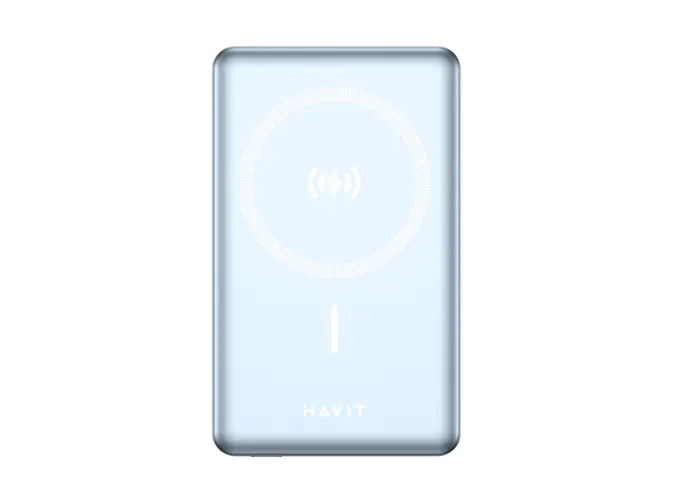 PowerBank HAVIT PB5203-BU, 10000 mAh, 20 W, 1x USB-C, MagSafe, Blue - Imagine 1