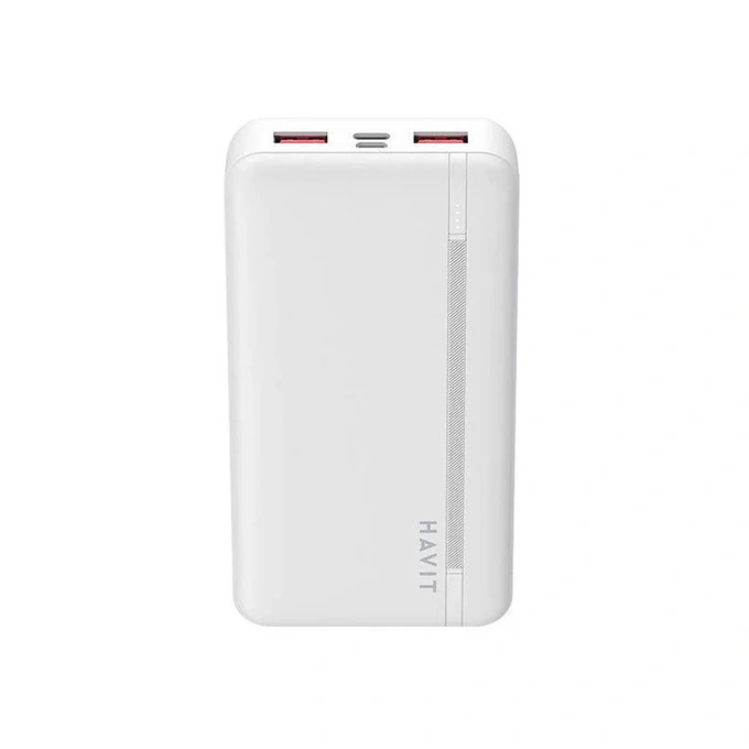 PowerBank HAVIT PB92-WH, 20000 mAh, 20 + 22.5W, 2 x USB, 1 x USB-C, White - Imagine 1