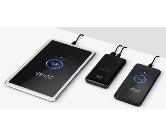 PowerBank KRUGER & MATZ KM0904, 10000 mAh, 20 W, QuickCharge, 1 x USB, 1 x USB Type-C, 1 x MicroUSB, Black - Imagine 9