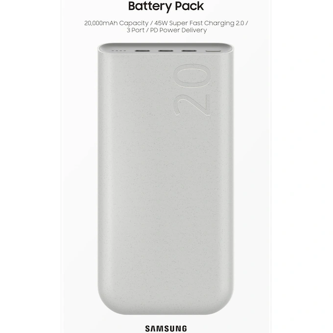 Powerbank Samsung Super Fast Charge 20000mAh 45W Bej - Imagine 7
