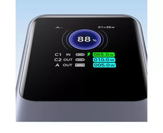 PowerBank UGREEN PB722-35525B, 25.000 mAh, 200W, 1x USB, 2x USB-C, Gray - Imagine 2