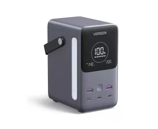 PowerBank UGREEN PB770-25286, 48000mAh, 300W, 2 x USB, 3 x USB-C, Gray - Imagine 1