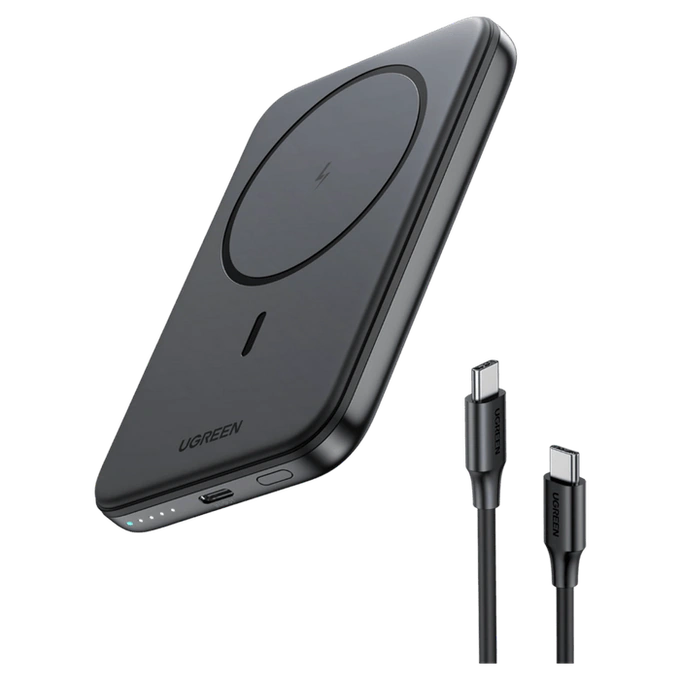 Powerbank Ugreen Wireless Magnetic Magsafe PB561 10000mAh Black - Imagine 1