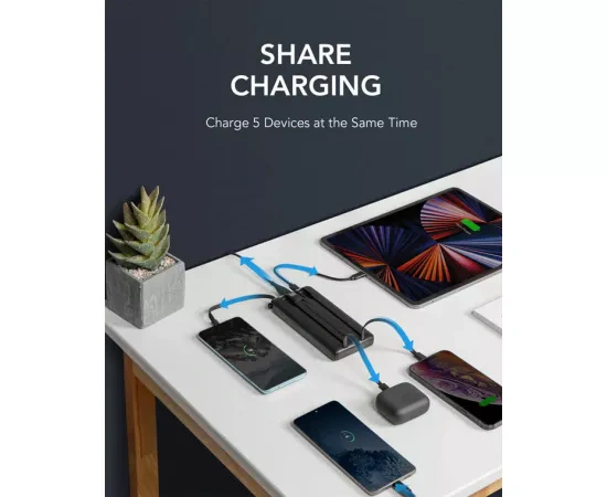 PowerBank VEGER C20, 20000 mAh, 1 x USB-C, 1 x USB-A, Display LED, Black - Imagine 3