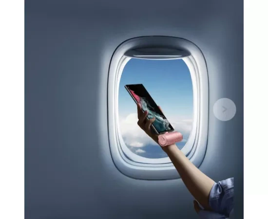 PowerBank VEGER Lipstick-C W0573P, 5000 mAh, USB la USB Type-C, Purple - Imagine 2