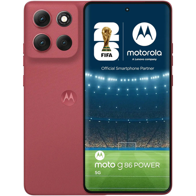 Smartphone Motorola g86 Power PB8X0035PL, 256GB, 12GB RAM, Dual SIM, 5G, Tri-Camera, PANTONE Chrysanthemum (Pink) - Imagine 1