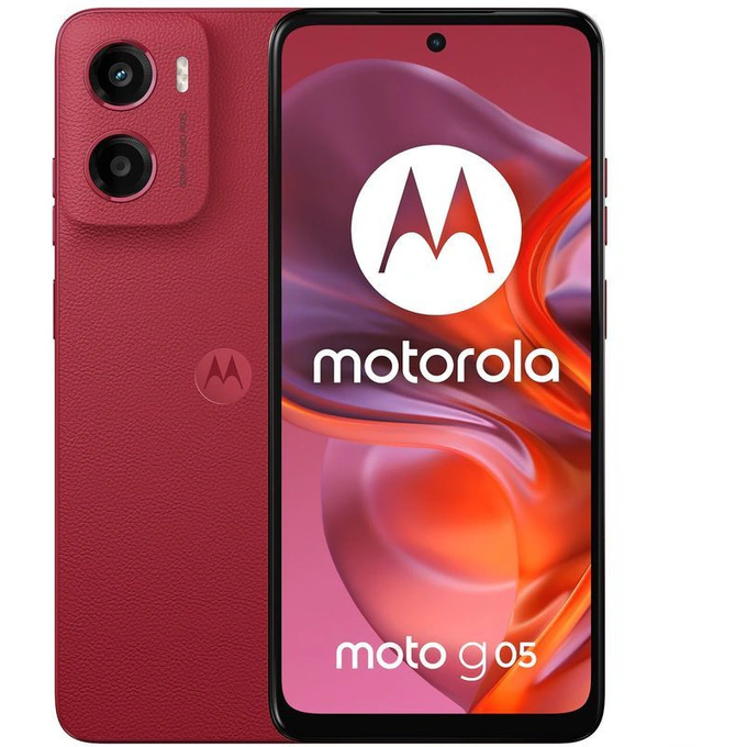 Smartphone Motorola Moto g05 PB6L0019RO, 256GB, 4GB RAM, Dual SIM, 4G, Plum Red - Imagine 1