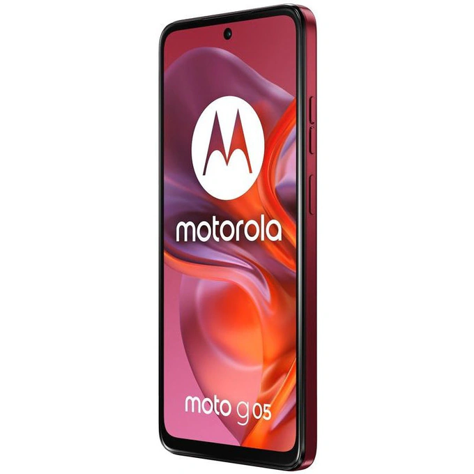 MOTOROLA Smartphone Motorola Moto g05 PB6L0019RO, 256GB, 4GB RAM, Dual SIM, 4G, Plum Red - IT-Fashion.ro