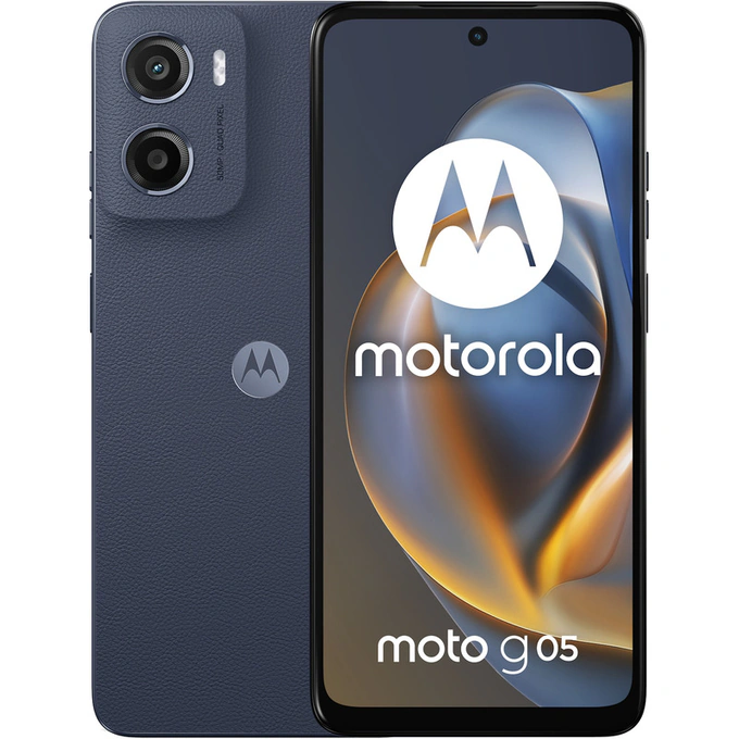 Smartphone Motorola Moto g05 PB6L0066RO, 256GB, 4GB RAM, Dual SIM, 4G, Denim Blue - Imagine 1