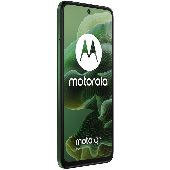 Smartphone Motorola Moto G35 PB3K0025RO, 5G Edition, 256GB, 4GB RAM, Dual SIM, Tri-Camera, Leaf Green - Imagine 4