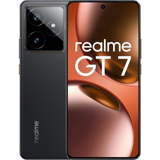 Smartphone Realme GT 7 631002003544, 512GB, 12GB RAM, 5G, Dual SIM, IceSense Black - Imagine 1