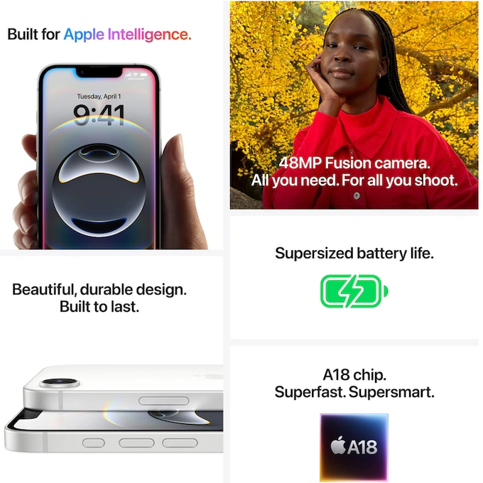 Telefon Apple iPhone 16e, 128GB, 8GB RAM, 5G, Black - Imagine 7