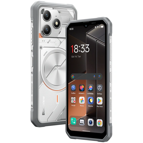 BLACKVIEW Telefon mobil Blackview FORT 100 BVFORT100_W_EU, Dual SIM, 6.56 inch, 128GB, 8GB RAM, 4G, Lunar White - IT-Fashion.ro