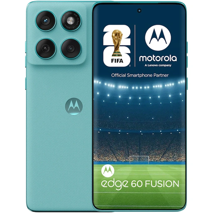Telefon MOTOROLA Edge 60 Fusion, Dual SIM, 12GB RAM, 256GB, 5G, Pantone Amazonite - Imagine 1