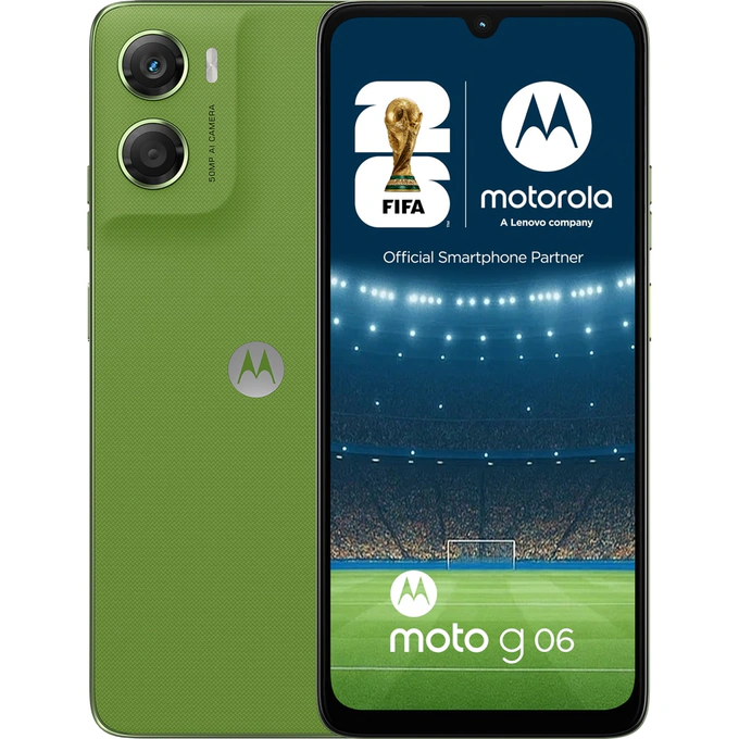 MOTOROLA Telefon MOTOROLA G06, 256GB, 4GB RAM, Dual SIM, Tendril Green - IT-Fashion.ro