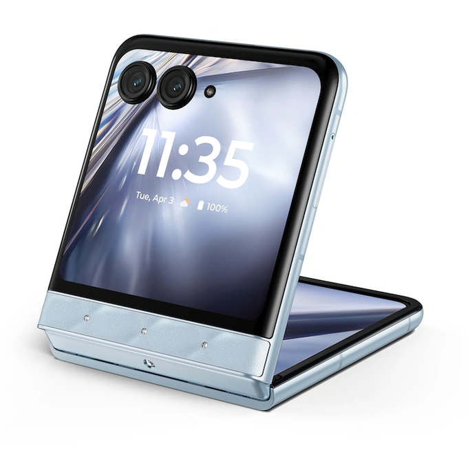 Telefon MOTOROLA Razr 60 5G PB860080RO, 256GB, 8GB RAM, Dual SIM, Ice Melt + Casti Motorola Buds Loop, Swarovski - Imagine 15