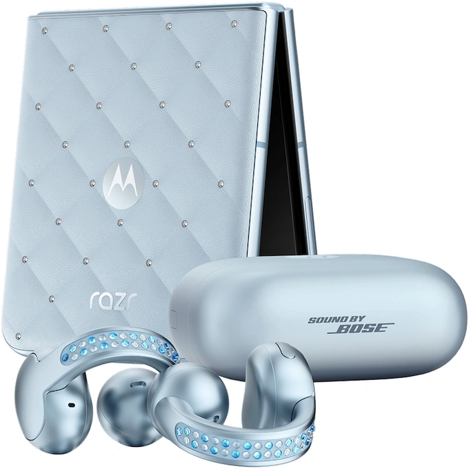 Telefon MOTOROLA Razr 60 5G PB860080RO, 256GB, 8GB RAM, Dual SIM, Ice Melt + Casti Motorola Buds Loop, Swarovski - Imagine 22