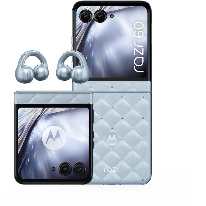 Telefon MOTOROLA Razr 60 5G PB860080RO, 256GB, 8GB RAM, Dual SIM, Ice Melt + Casti Motorola Buds Loop, Swarovski - Imagine 23