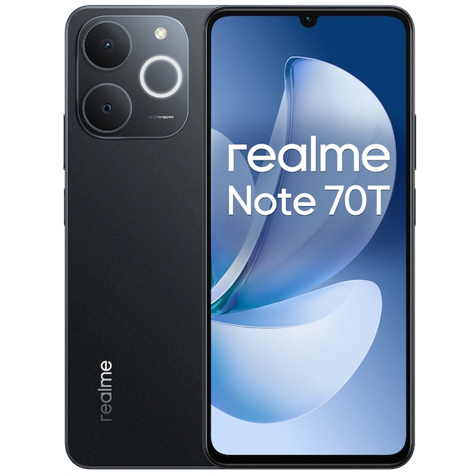 Telefon REALME Note 70T, Dual SIM, 64GB, 4GB RAM, Obsidian Black - Imagine 1