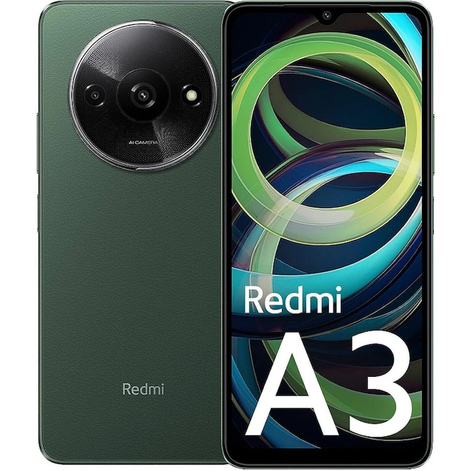 Telefon XIAOMI Redmi A3, 128GB, 4GB RAM, Forest Green - Imagine 1