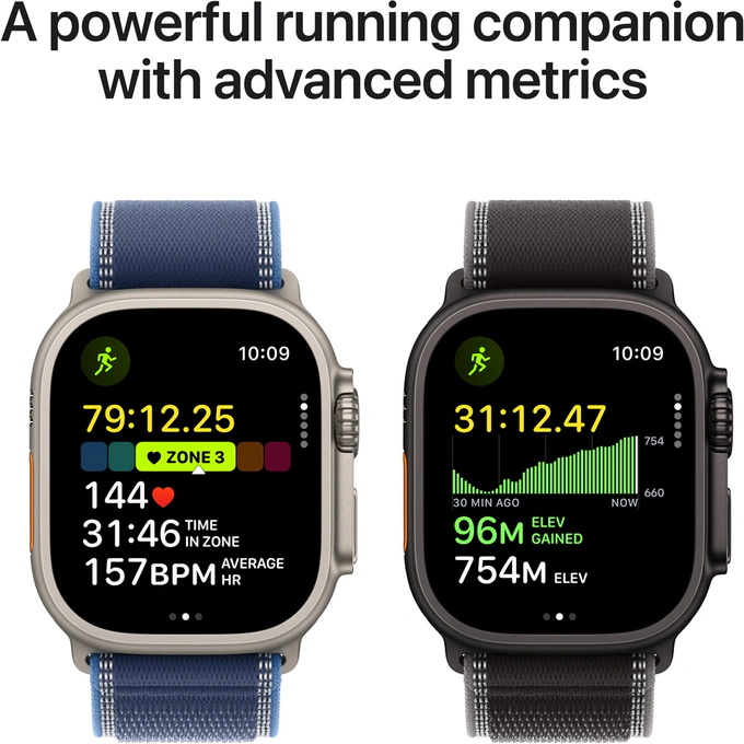 APPLE Watch Ultra 3, GPS + Cellular, 49mm, Natural Titanium Case, Natural Titanium Milanese Loop - Medium - Imagine 4