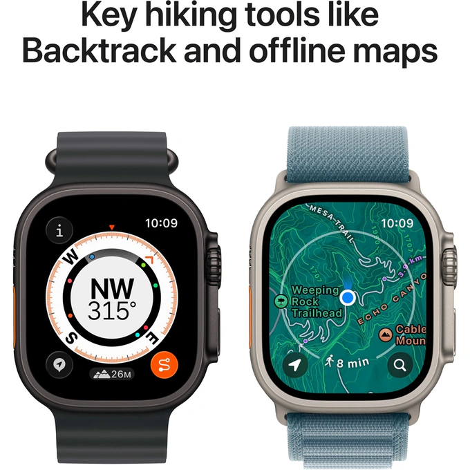 APPLE Watch Ultra 3, GPS + Cellular, 49mm, Natural Titanium Case, Natural Titanium Milanese Loop - Medium - Imagine 5