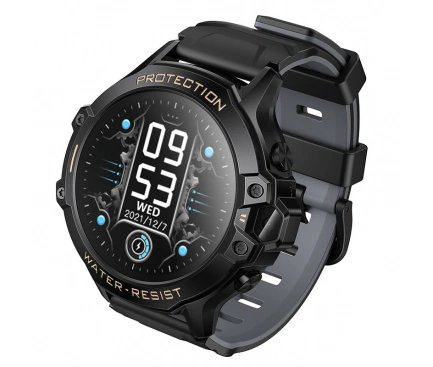 Smartwach HOCO Y107, 4G, Bluetooth, 1.28inch, Android / iOS, Negru - Imagine 1