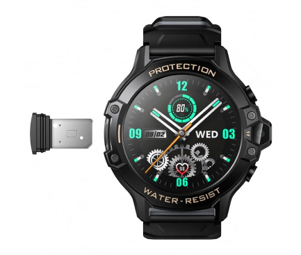 HOCO Smartwach HOCO Y107, 4G, Bluetooth, 1.28inch, Android / iOS, Negru - IT-Fashion.ro