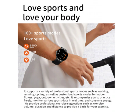 Smartwatch Blavec M01, Vesta Black - Imagine 3