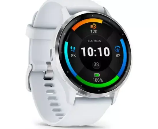 Smartwatch GARMIN Venu 3, 45 mm, Wi-Fi/Bluetooth, Curea din Silicon de 22 mm, Whitestone - Imagine 3