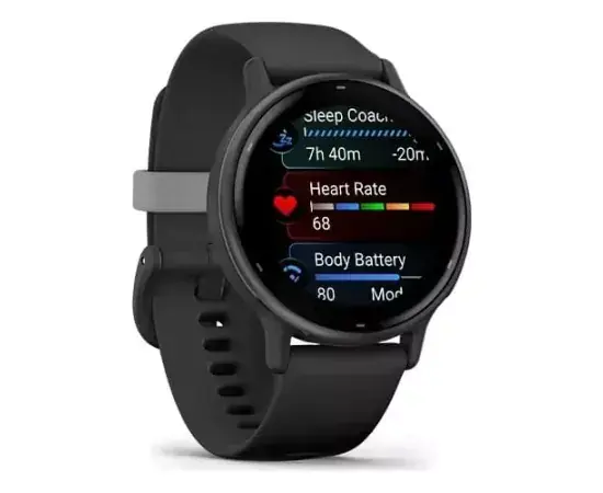 GARMIN Smartwatch GARMIN Vivoactive 5 010-02862-10, Android/iOS, 42.2 mm, Bluetooth/GPS, Silicon, Black/Slate - IT-Fashion.ro