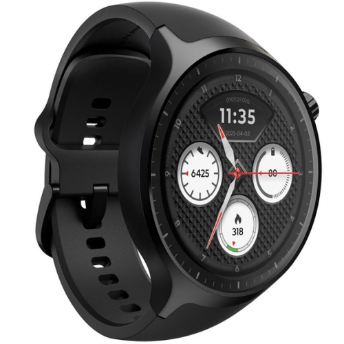 Smartwatch Motorola Moto Watch PG38C08254, 1.43 inch, Curea Silicon, Matte Black - Imagine 1