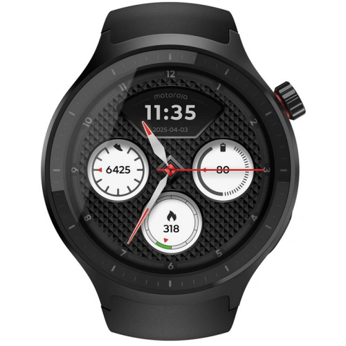 MOTOROLA Smartwatch Motorola Moto Watch PG38C08254, 1.43 inch, Curea Silicon, Matte Black - IT-Fashion.ro