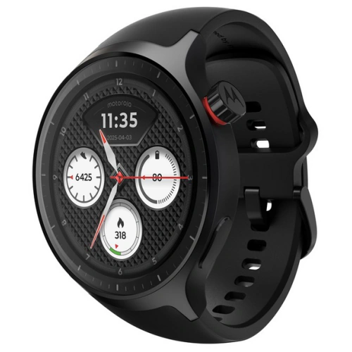 Smartwatch Motorola Moto Watch PG38C08254, 1.43 inch, Curea Silicon, Matte Black - Imagine 3
