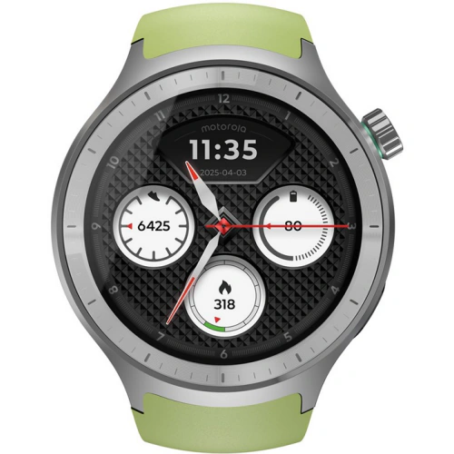 MOTOROLA Smartwatch Motorola Moto Watch PG38C08264, 1.43 inch, Curea Silicon, Matte Silver - IT-Fashion.ro
