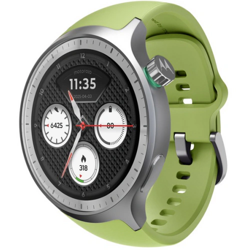 Smartwatch Motorola Moto Watch PG38C08264, 1.43 inch, Curea Silicon, Matte Silver - Imagine 3