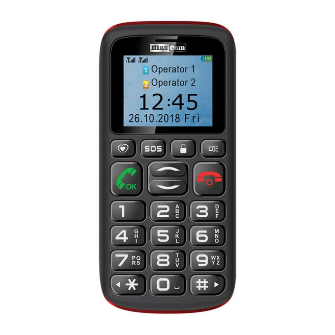 Telefon mobil cu butoane Maxcom MM428L Light Black Dual SIM - Imagine 1