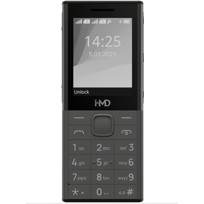 HMD Telefon mobil HMD 150 Music, Dual SIM, baterie 2500 mAh, Dark Grey - IT-Fashion.ro