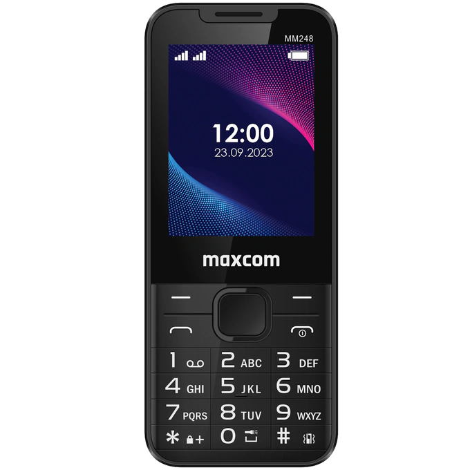 Maxcom Telefon mobil MAXCOM MM248 Light, 4G, Black - IT-Fashion.ro
