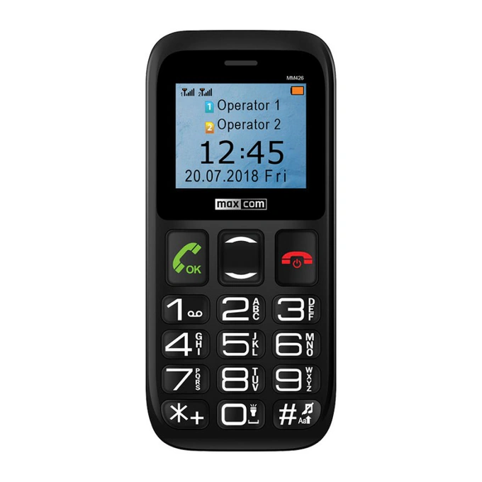 Telefon mobil MAXCOM MM426 SE Black, Dual SIM, stand de incarcare - Imagine 2