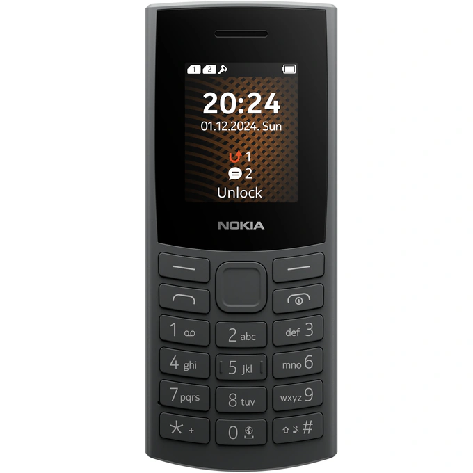 Telefon mobil NOKIA 105 4G (2024), Dual SIM, Charcoal - Imagine 1