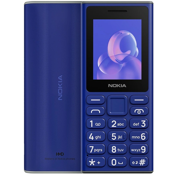 Telefon moil NOKIA 105 (2024), 2G, Dual SIM, Blue - Imagine 1