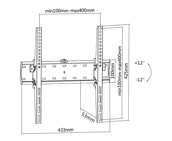 Suport universal TV KRUGER & MATZ KM1301, 32-55 inch, Negru - Imagine 6