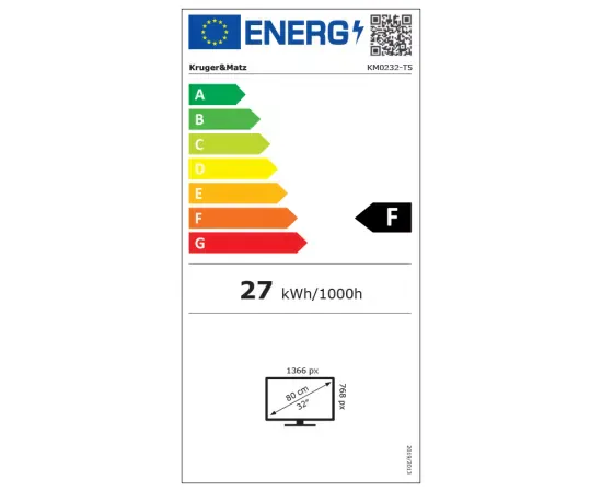 Televizor LED KRUGER & MATZ KM0232-T5, HD, 80 cm, Negru - Imagine 7