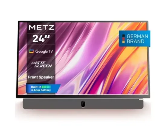 Televizor LED portabil Smart METZ 24MPE7000Z.H cu Google TV și autonomie pe baterie - Imagine 1