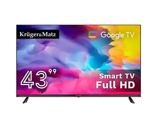 Televizor LED Smart KRUGER & MATZ KM0243FHD-SA Full HD, 108 cm, Negru - Imagine 1