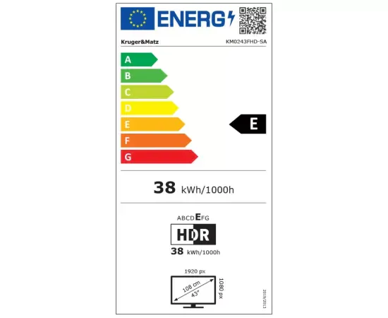 Televizor LED Smart KRUGER & MATZ KM0243FHD-SA Full HD, 108 cm, Negru - Imagine 11