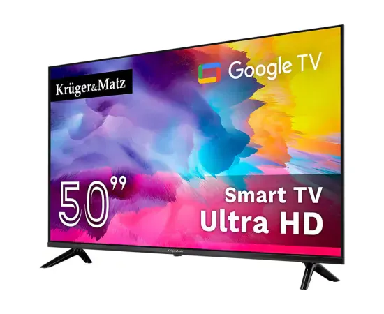 KRUGER & MATZ Televizor LED Smart KRUGER & MATZ KM0250UHD-SA, 4K UHD, 126 cm, Negru - IT-Fashion.ro
